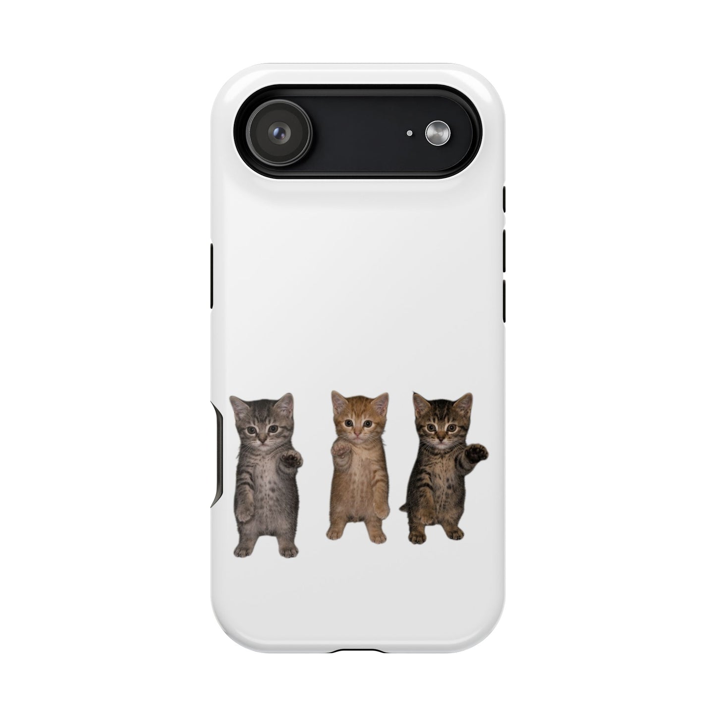 Cute Standing Trio Kittens Dancing Magnetic Impact-Resistant Phone Case