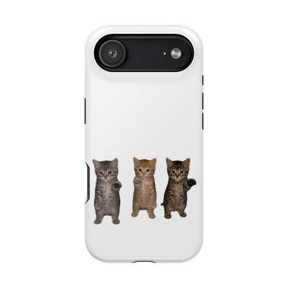 Cute Standing Trio Kittens Dancing Magnetic Impact-Resistant Phone Case