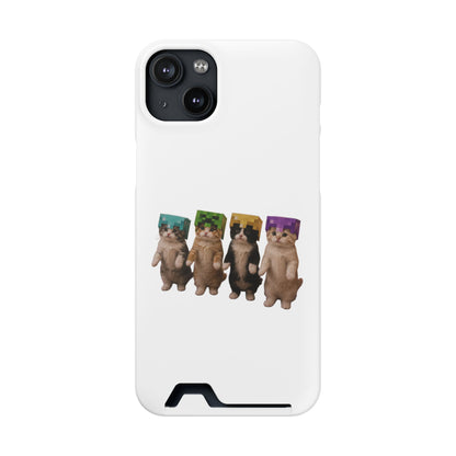 Minecraft Kittens Cat Phone Case with Card Holder