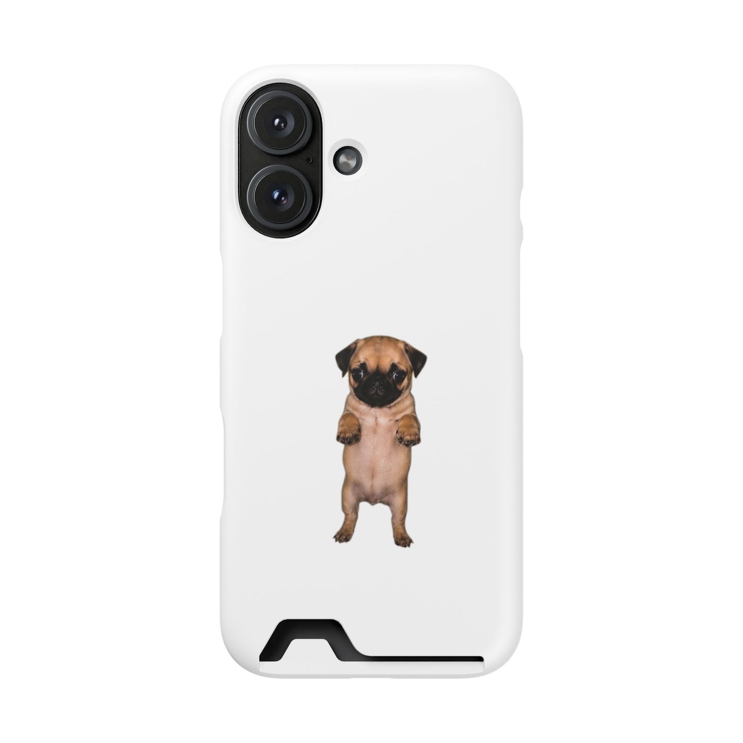 Cute Standing Pug Phone Card Case