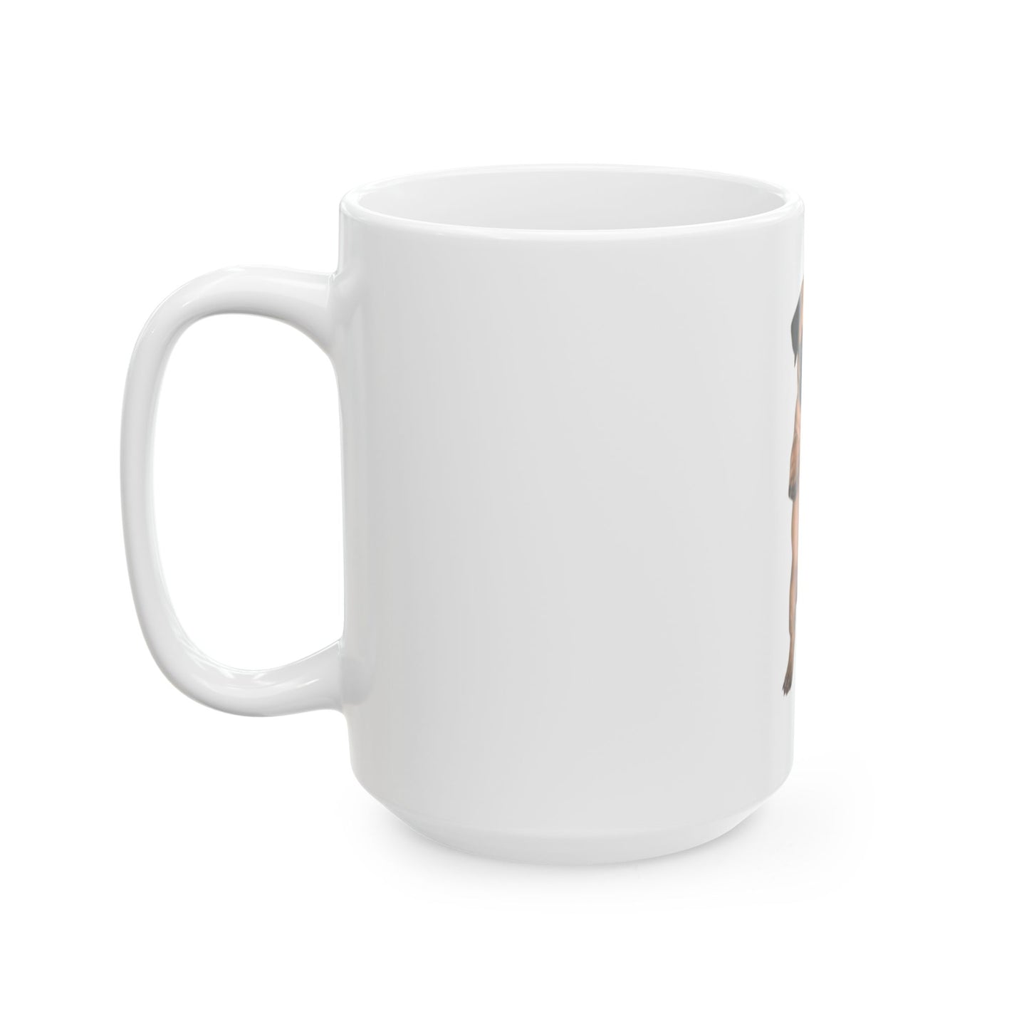 Cute Dog Pug Standing Ceramic Mug (11oz/15oz)