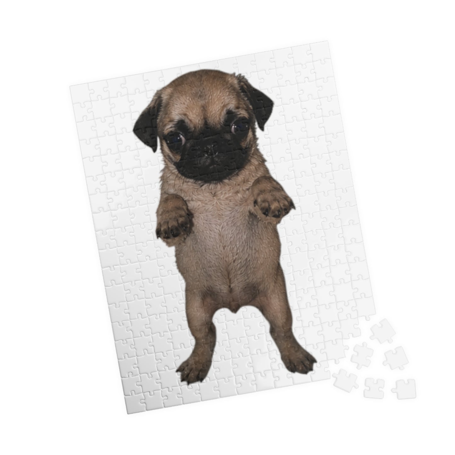 Cute Pug  Puppy Standing Jigsaw  Puzzle