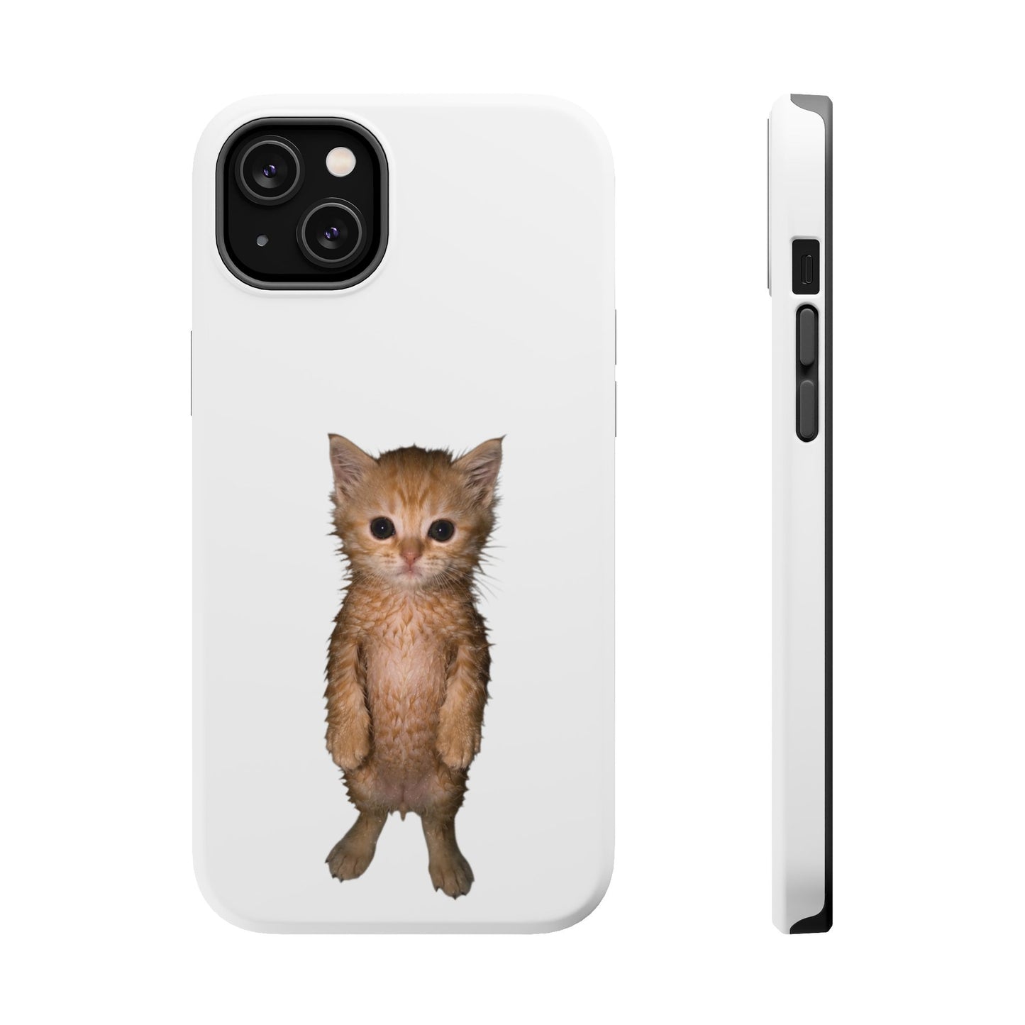 Cute Standing Kitten Magnetic Impact-Resistant Phone Case