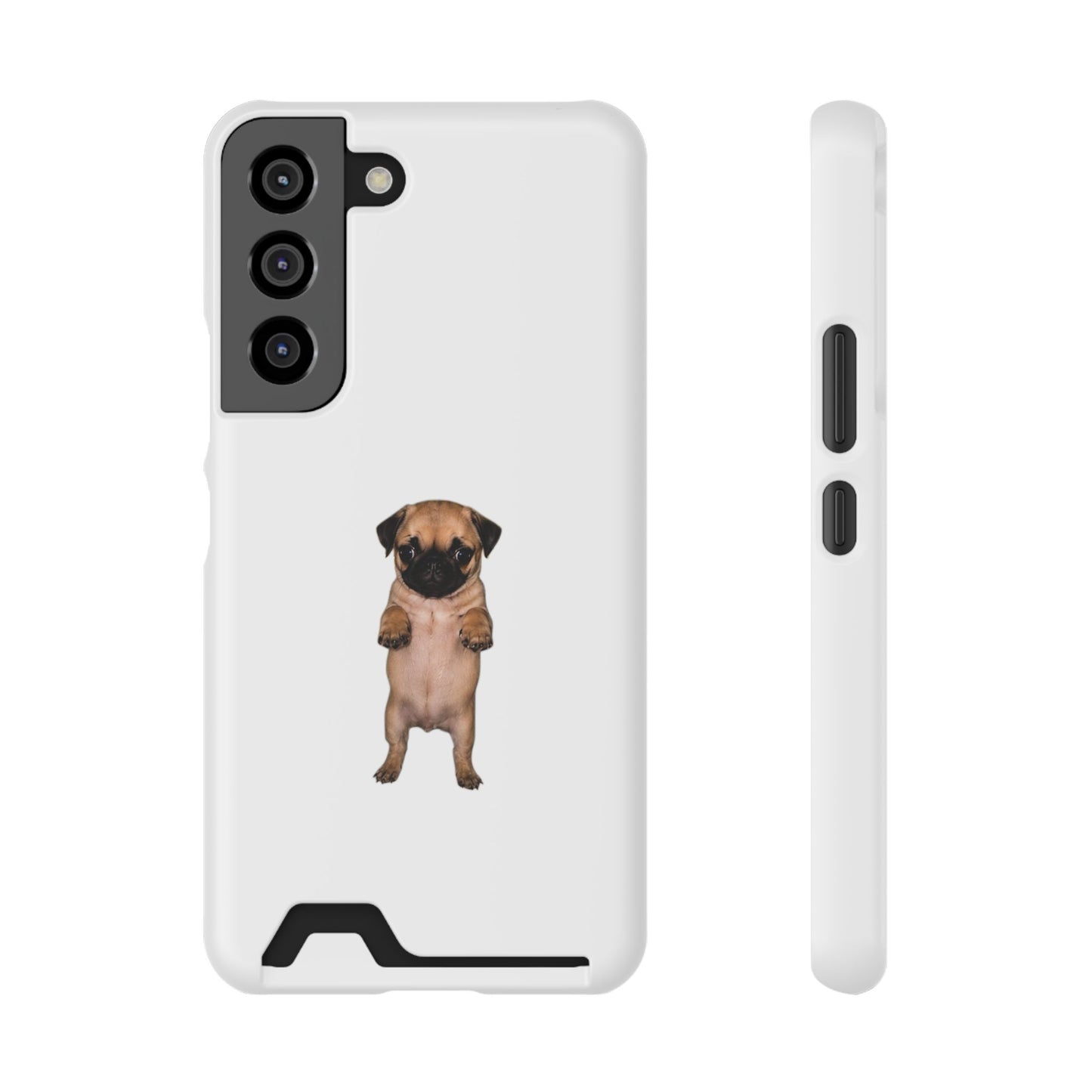 Cute Standing Pug Phone Card Case