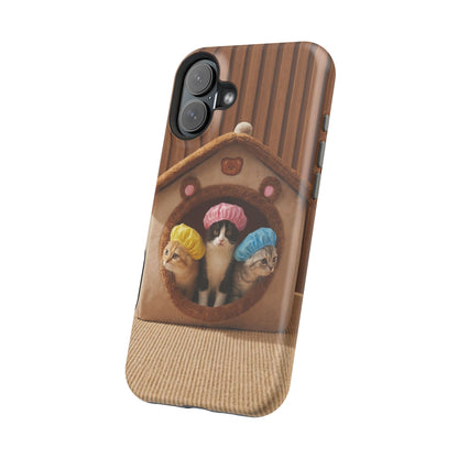Cute Kittens in Cozy House Phone Case — Magnetic Impact-Resistant Case
