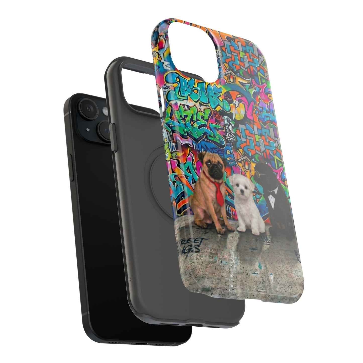 Puppy Squad Graffiti Phone Case — Impact-Resistant Protective Case