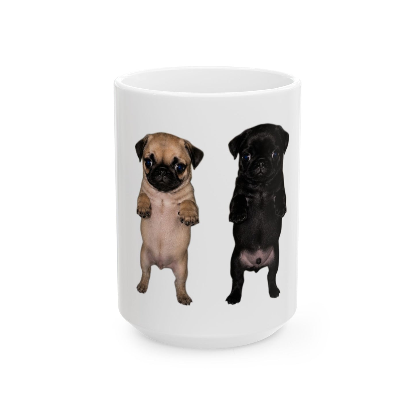 Cute Standing Puppy Pair Ceramic Mug ( 11oz & 15oz )
