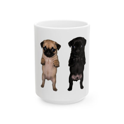 Cute Standing Puppy Pair Ceramic Mug ( 11oz & 15oz )