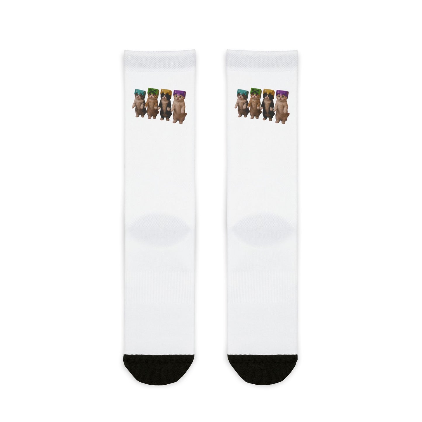 Cute Dancing Kittens Minecraft Helmet  Crew Socks