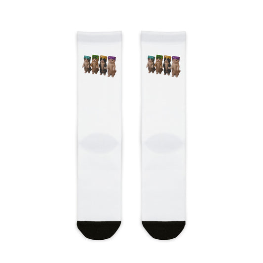 Cute Dancing Kittens Minecraft Helmet  Crew Socks
