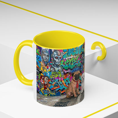 Graffiti Pets Coffee Mug — Colorful Street Art Dog & Cat Accent Mug (11/15oz)