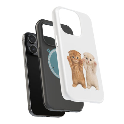 Cute Raising Paws Kittens Magnetic Impact-Resistant  Phone Case