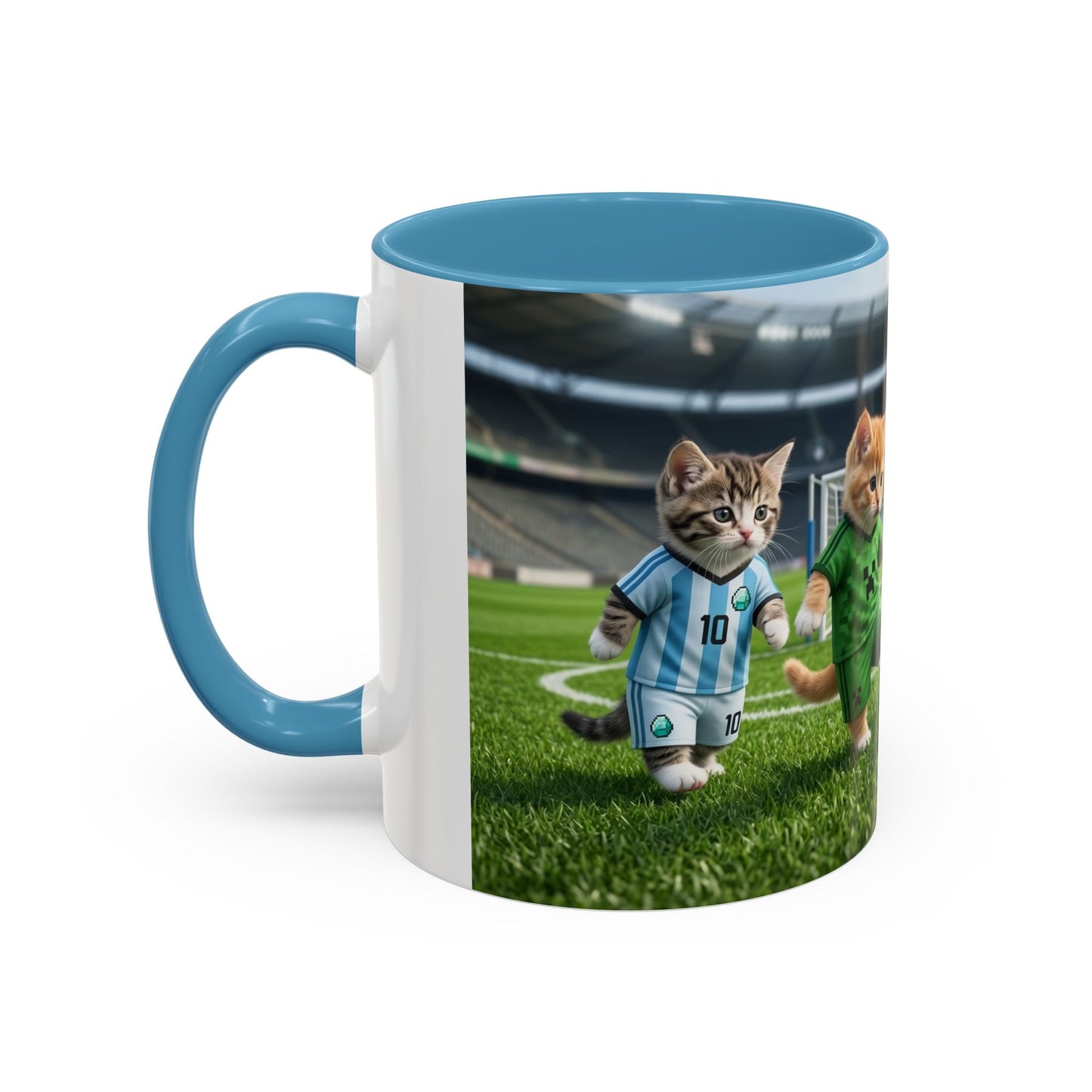 Soccer Kittens Accent Coffee Mug — Cute Cat Soccer Players 11/15oz