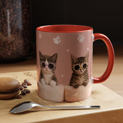 Cute Cat Lovers Coffee Mug - 11 & 15oz - Perfect Gift for Pet Owners