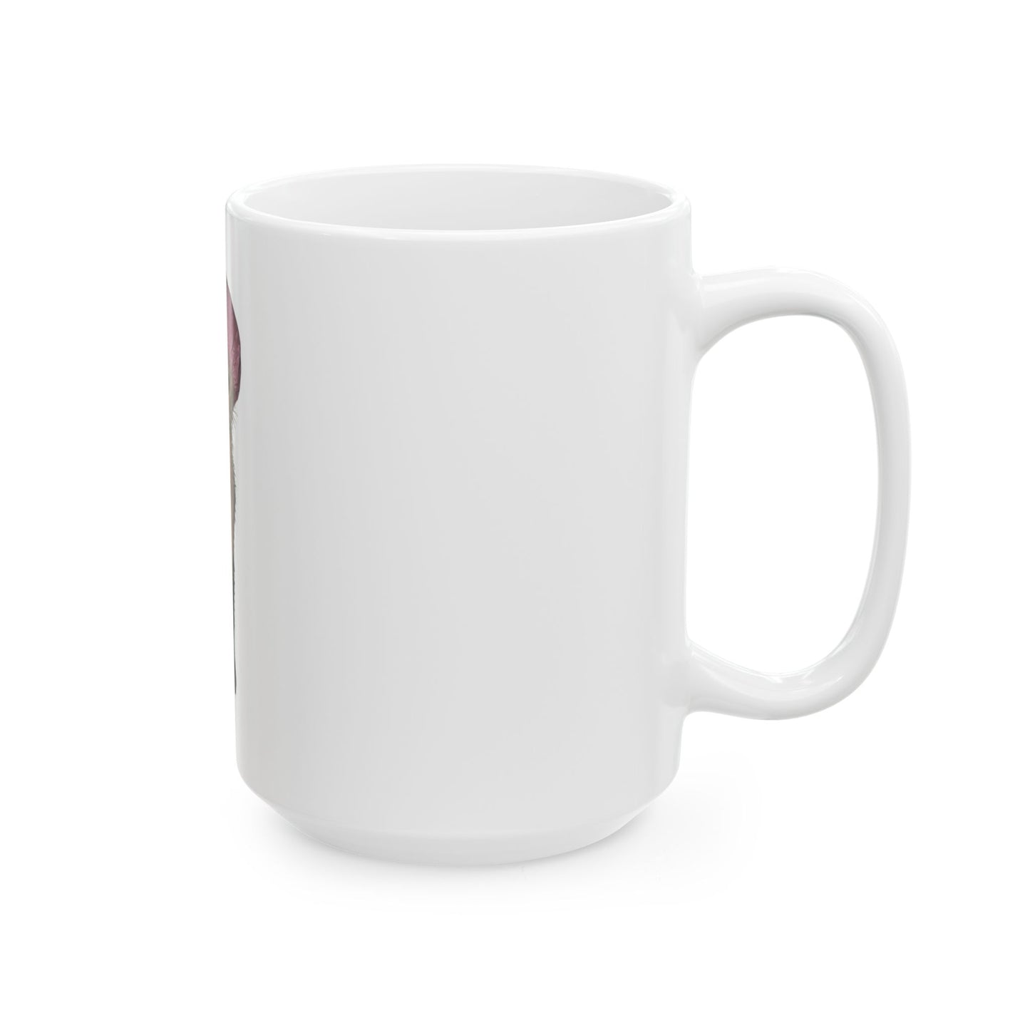 Cute Standing Kitten Mug with Pink Shower Cap (11oz, 15oz)