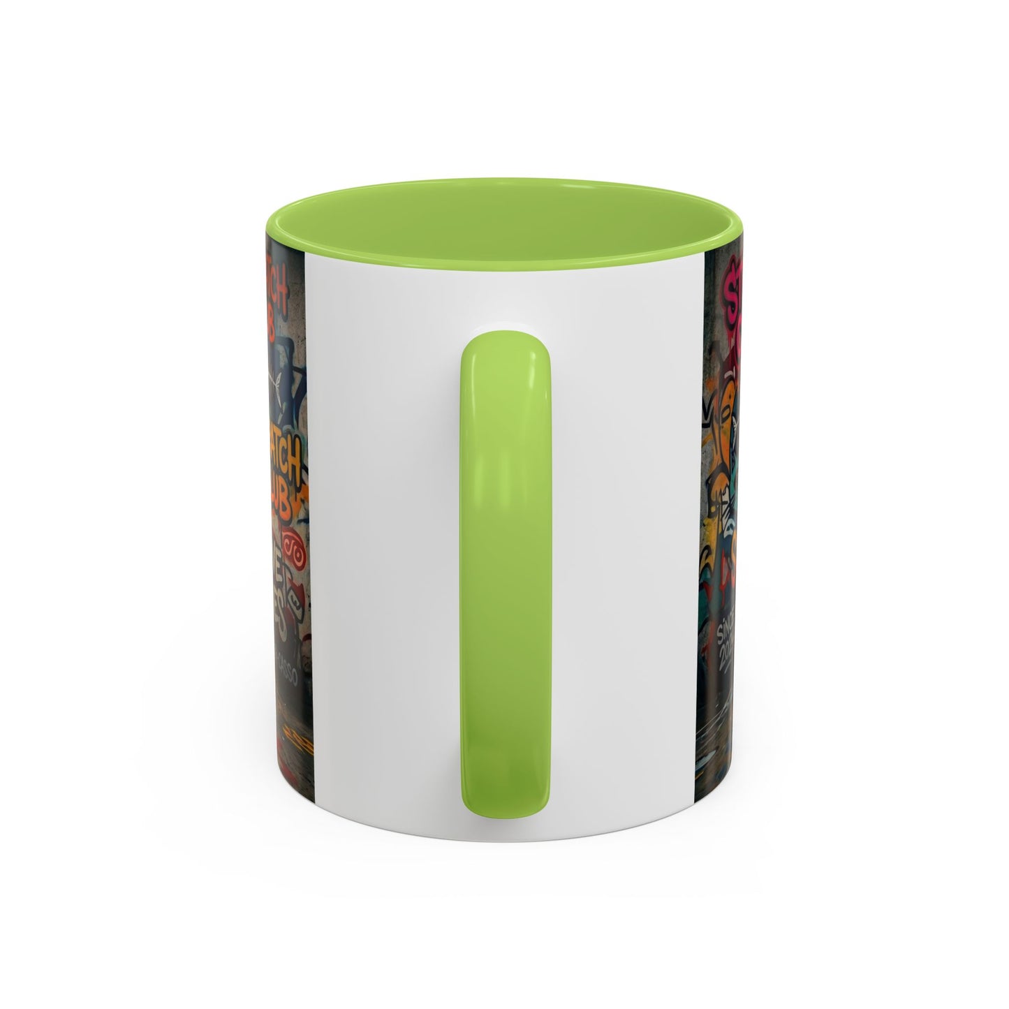 Graffiti Meow Squad Accent Coffee Mug — Cute Kittens ‘Purr-ject’ Street Art Design (11/15oz)
