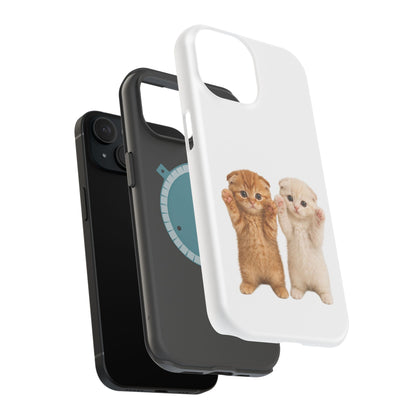 Cute Raising Paws Kittens Magnetic Impact-Resistant  Phone Case