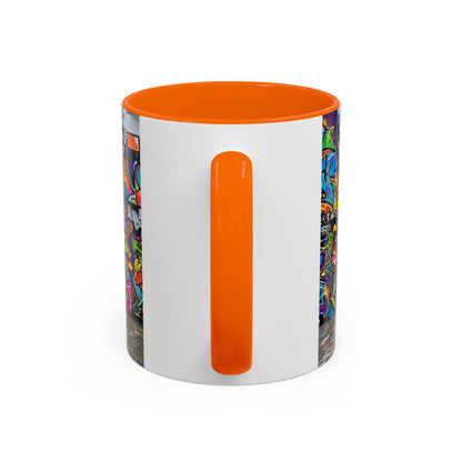 Graffiti Pets Coffee Mug — Colorful Street Art Dog & Cat Accent Mug (11/15oz)
