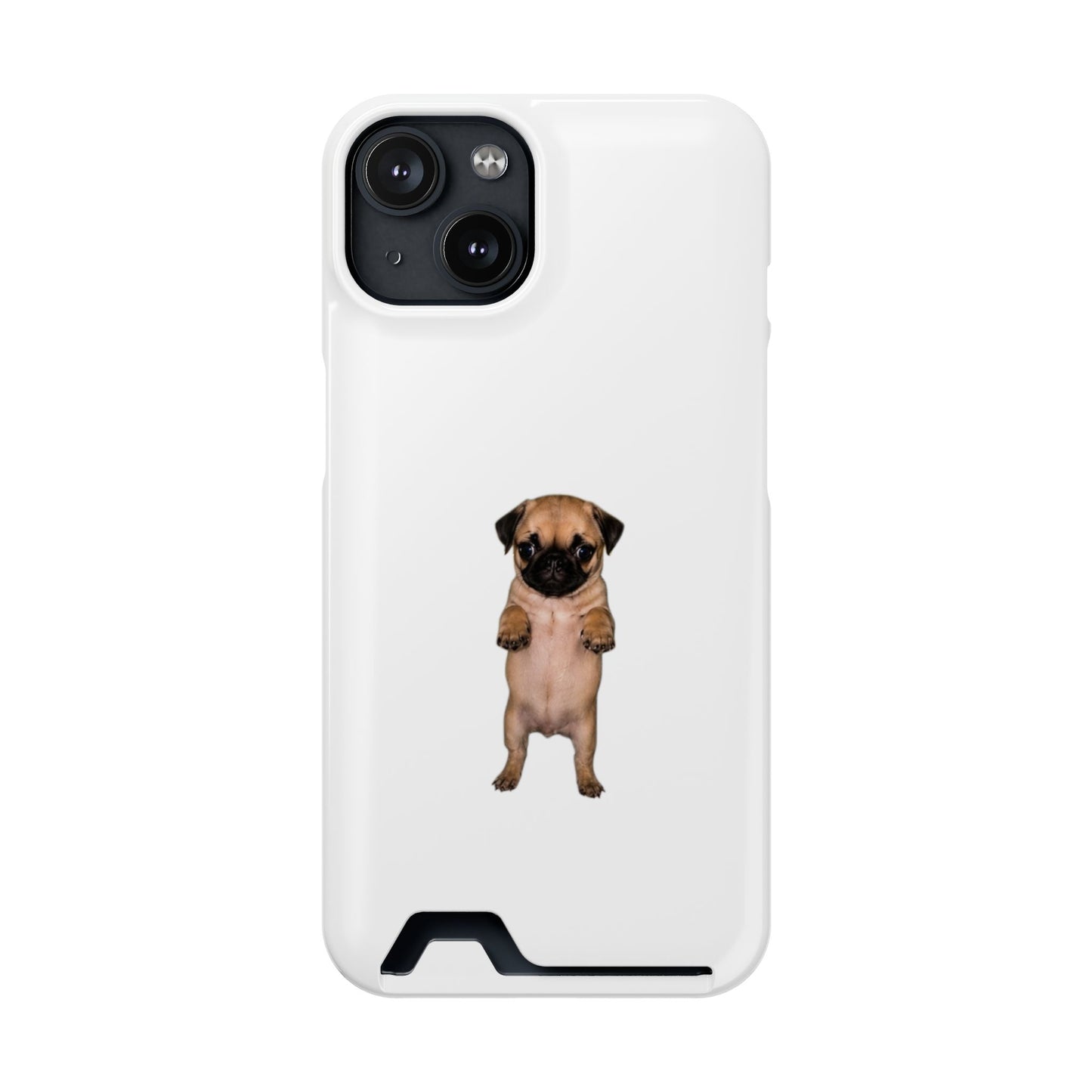 Cute Standing Pug Phone Card Case