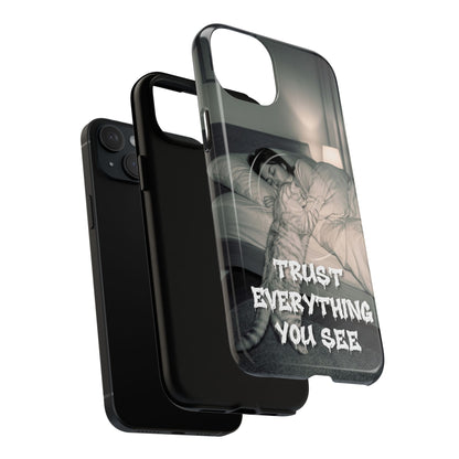 Phone Case ‘Trust Everything You See’ Surreal Sleep Graphic Tough Magnetic Case