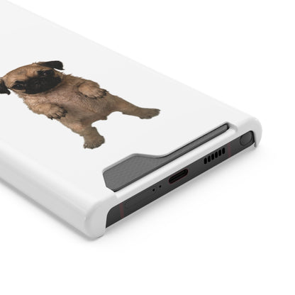 Cute Standing  Pug Card Holder Phone Case
