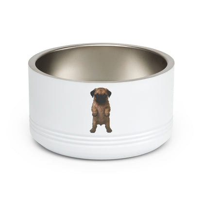 Pug Puppy   Stainless Steel  Pet Bowl  18oz