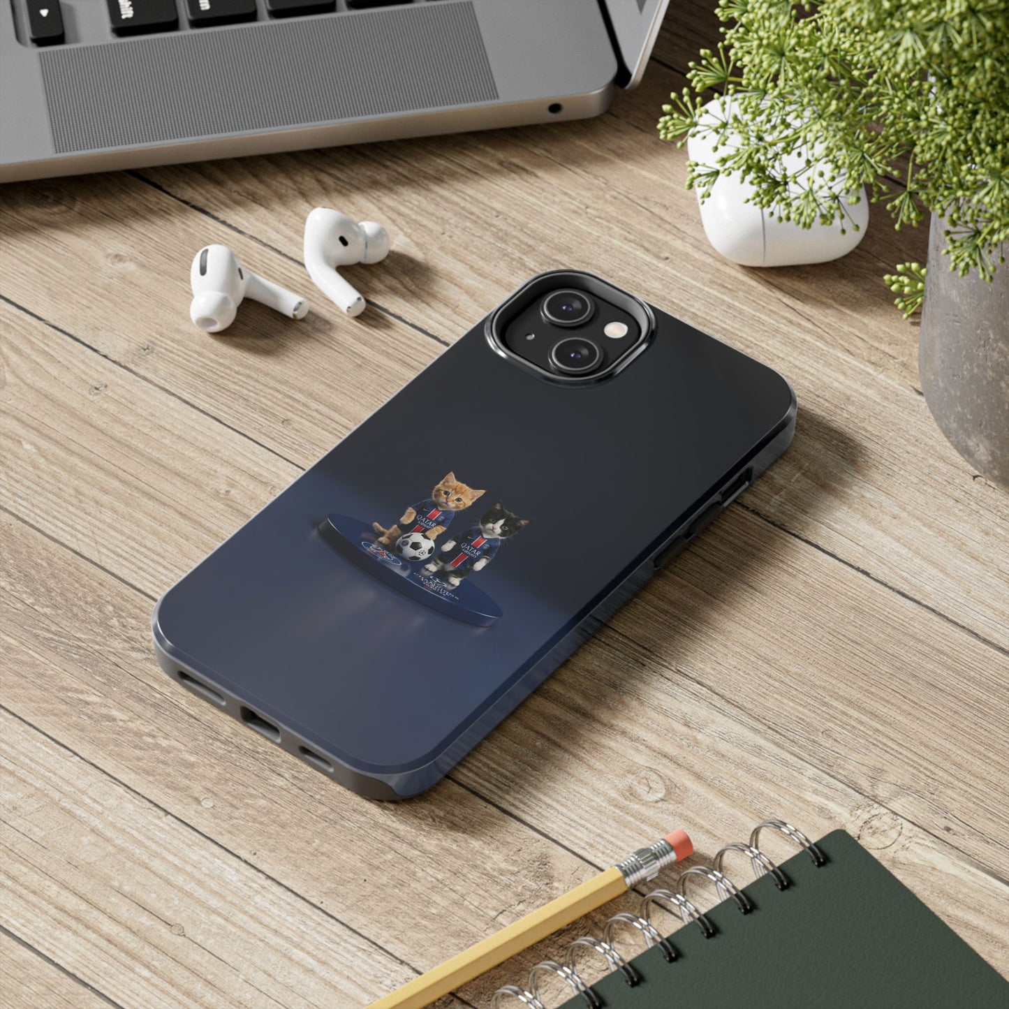 Phone Case — Cute Soccer Cats Design (Kawaii Kitten Football Fans)