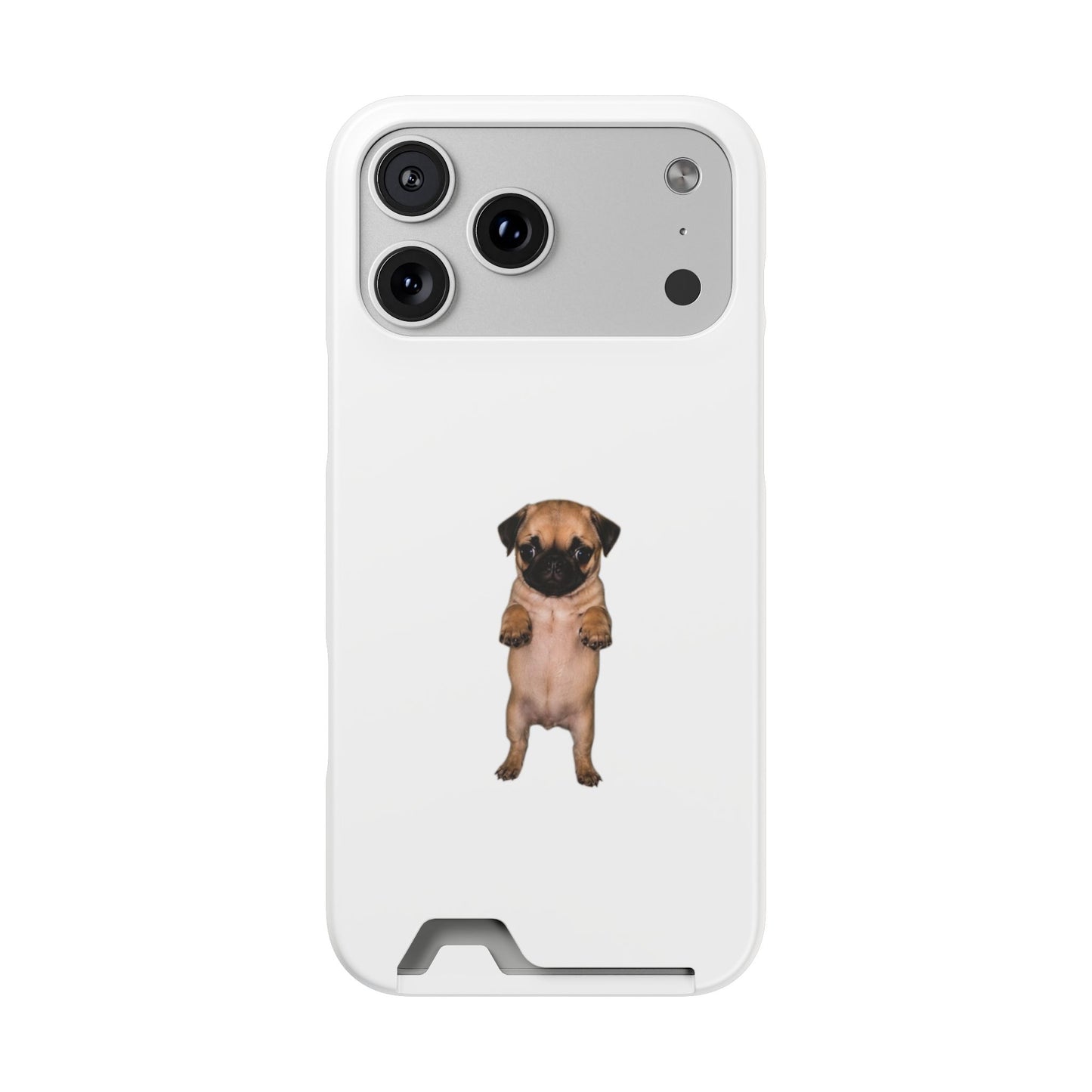 Cute Standing Pug Phone Card Case