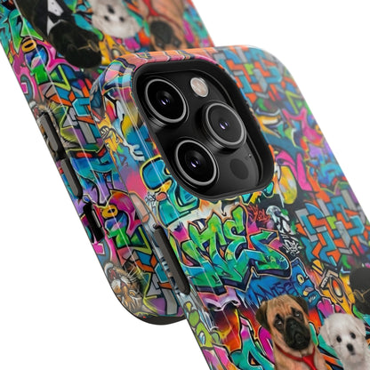 Puppy Squad Graffiti Phone Case — Impact-Resistant Protective Case