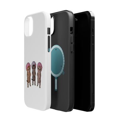 Cute Standing Kittens with Shower Caps  Phone Case