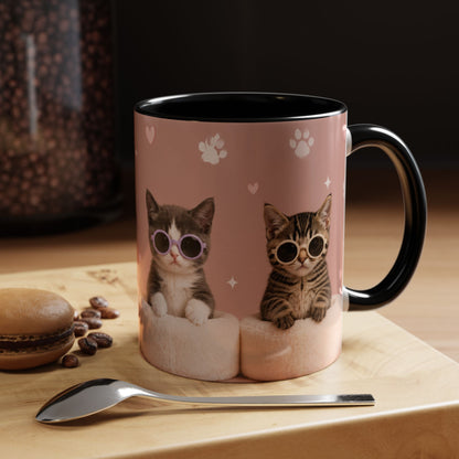 Cute Cat Lovers Coffee Mug - 11 & 15oz - Perfect Gift for Pet Owners