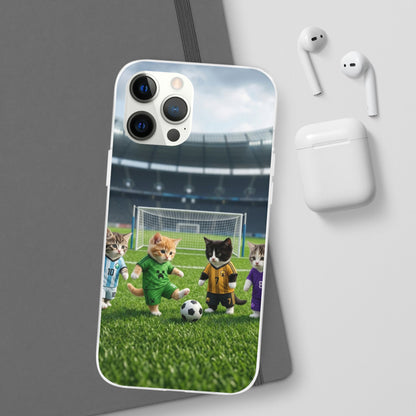 Cute Soccer Cats Phone Case — Kawaii Football Kit iPhone Cover
