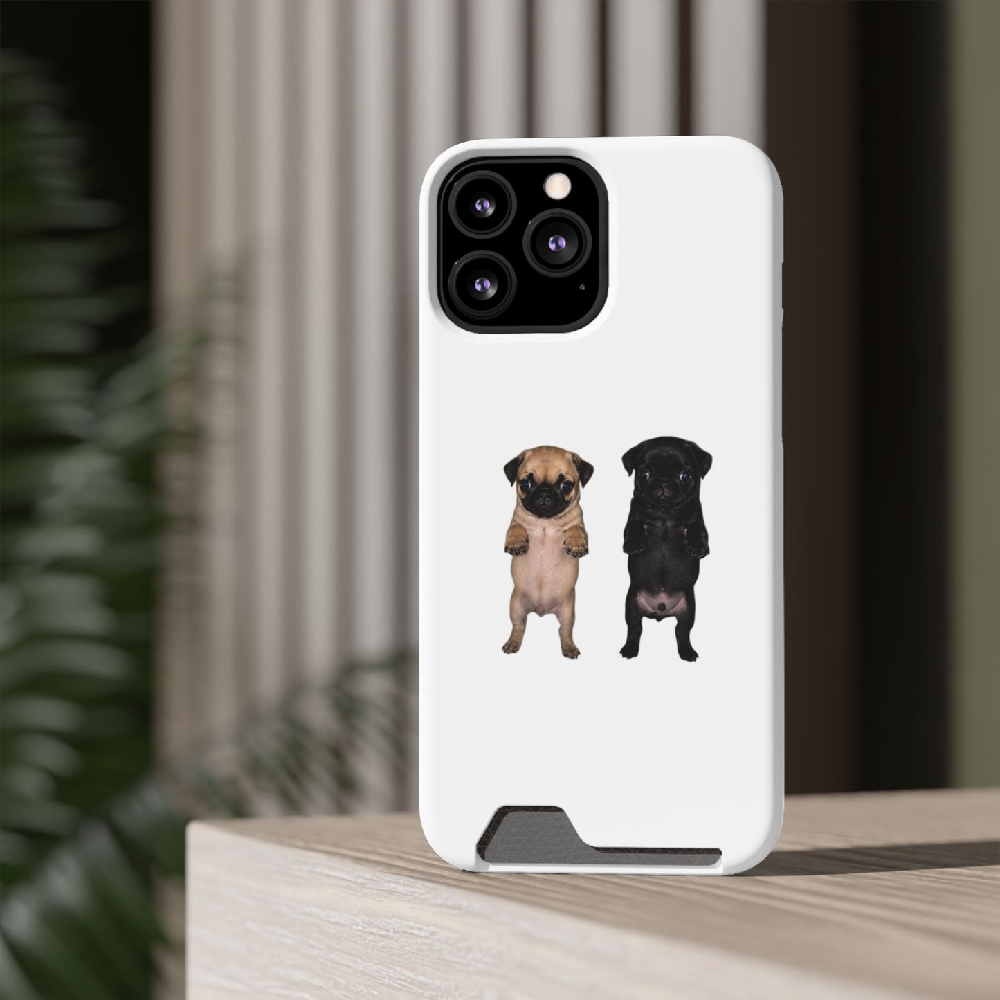 Pug Pair Card-Holder Phone Case