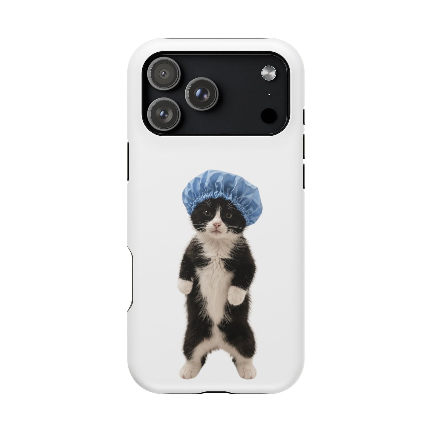 Cute Cat in Shower Cap Magnetic Impact-Resistant Phone Case