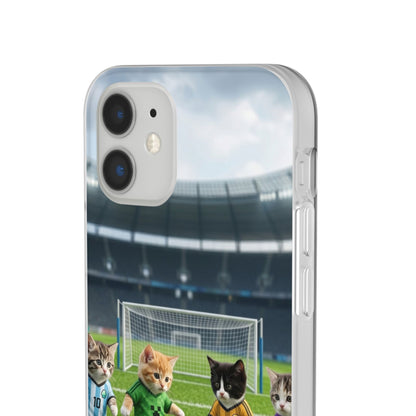 Cute Soccer Cats Phone Case — Kawaii Football Kit iPhone Cover