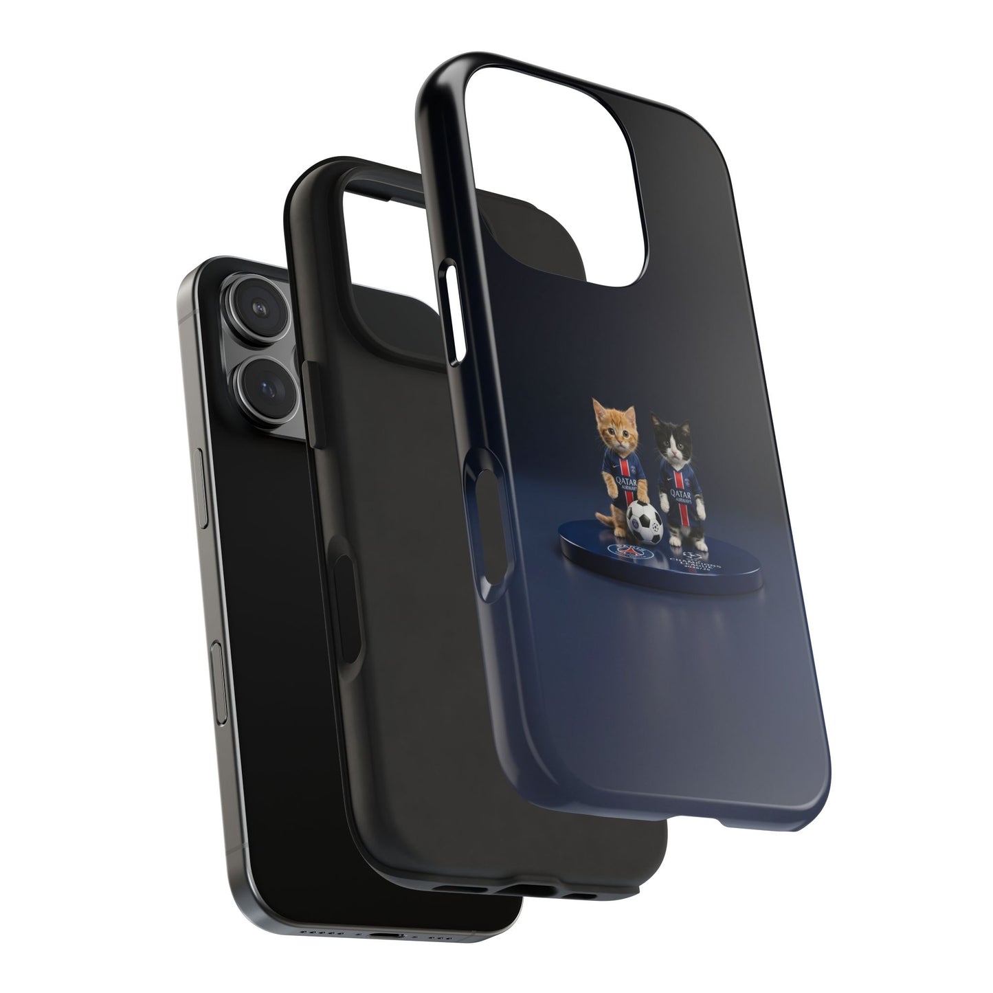 Phone Case — Cute Soccer Cats Design (Kawaii Kitten Football Fans)