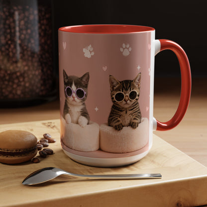 Cute Cat Lovers Coffee Mug - 11 & 15oz - Perfect Gift for Pet Owners