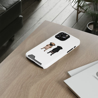 Pug Pair Card-Holder Phone Case