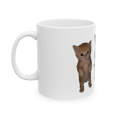 Cute Standing Kittens Ceramic Mug (11oz, 15oz)