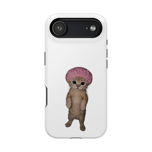 Cute Kitten in Shower Cap  Magnetic Impact-Resistant