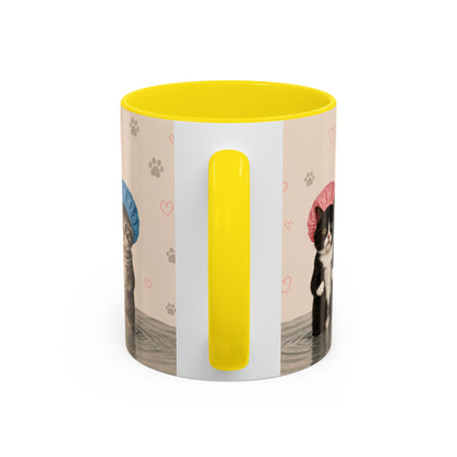 Cute Kittens in Shower Caps Accent Coffee Mug – 11/15oz