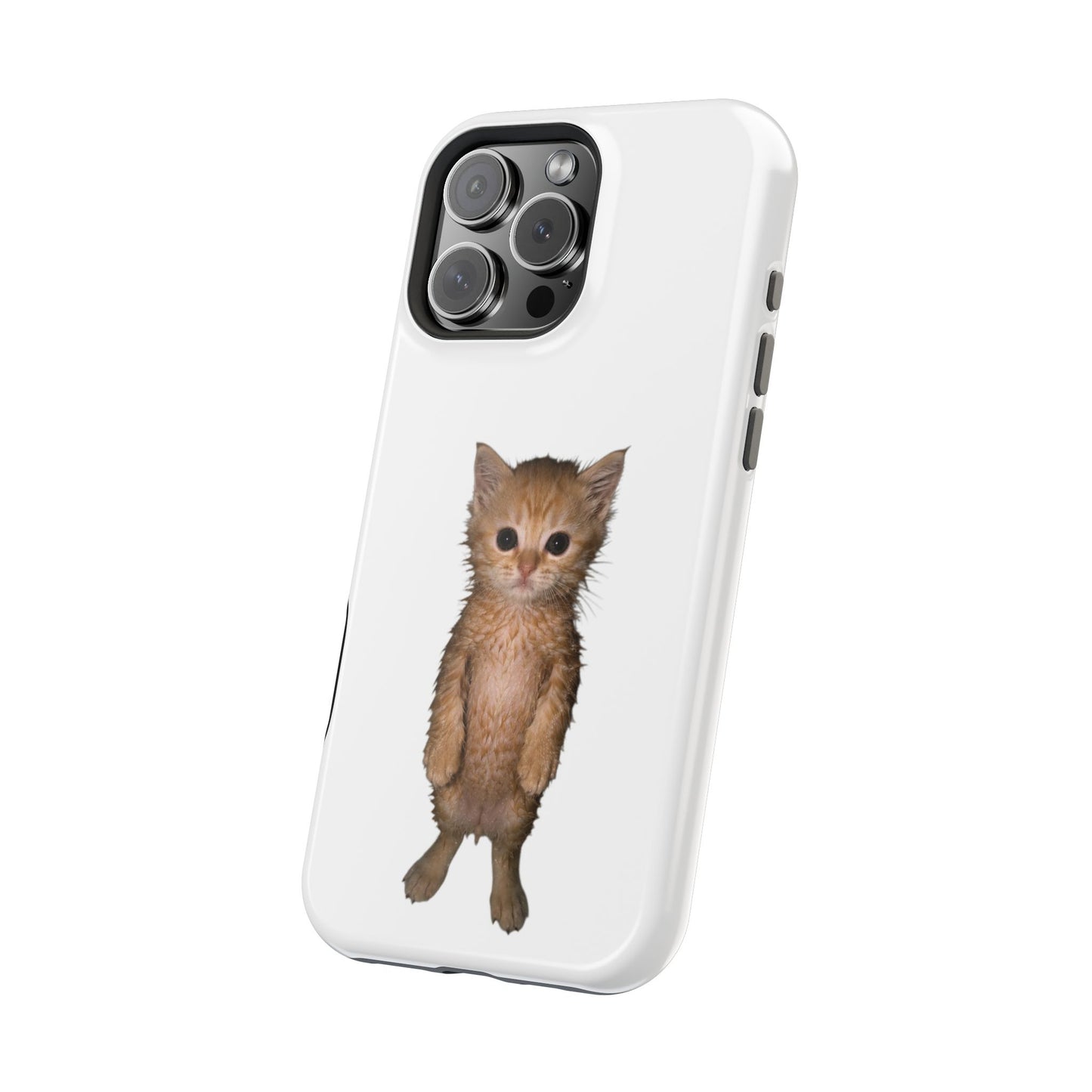 Cute Standing Kitten Magnetic Impact-Resistant Phone Case