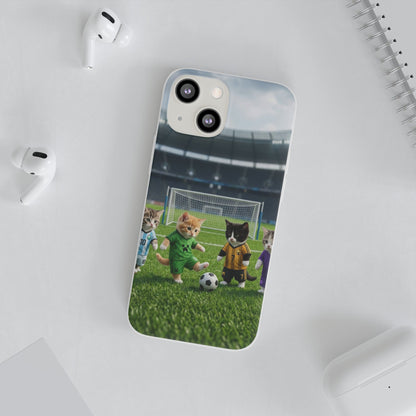 Cute Soccer Cats Phone Case — Kawaii Football Kit iPhone Cover