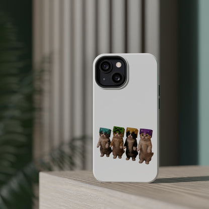 Dancing Kittens Minecraft Helmet Magnetic Impact-Resistant Phone Case