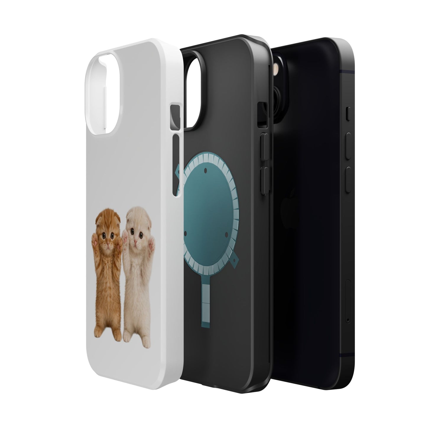 Cute Raising Paws Kittens Magnetic Impact-Resistant  Phone Case