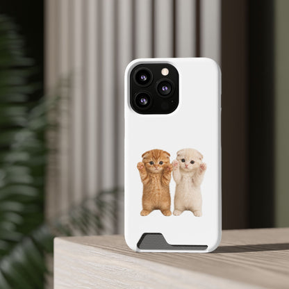 Cute Kittens Phone Case with Card Holder