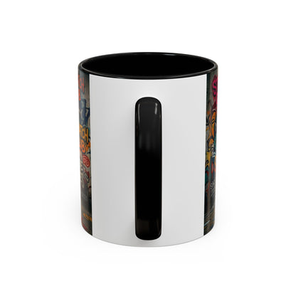 Graffiti Meow Squad Accent Coffee Mug — Cute Kittens ‘Purr-ject’ Street Art Design (11/15oz)