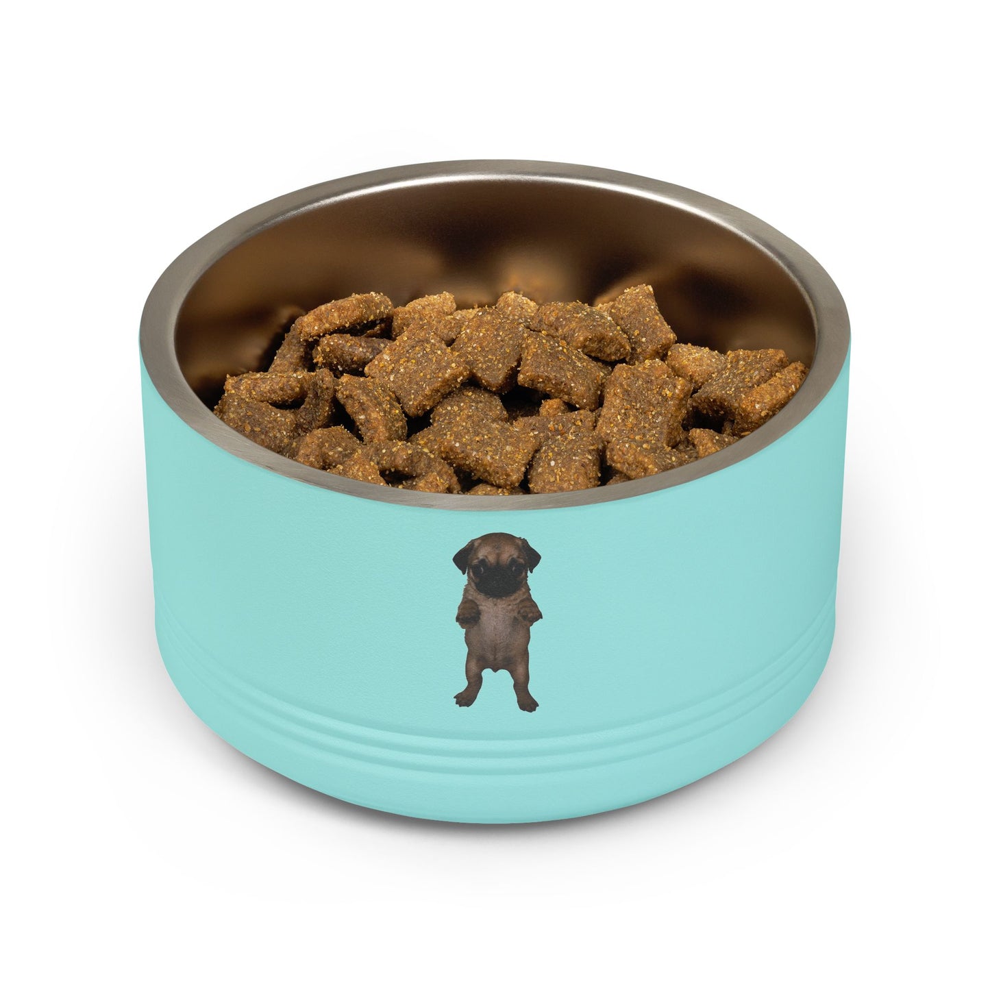 Cute Pug Puppy Stainless Pet Bowl  18oz