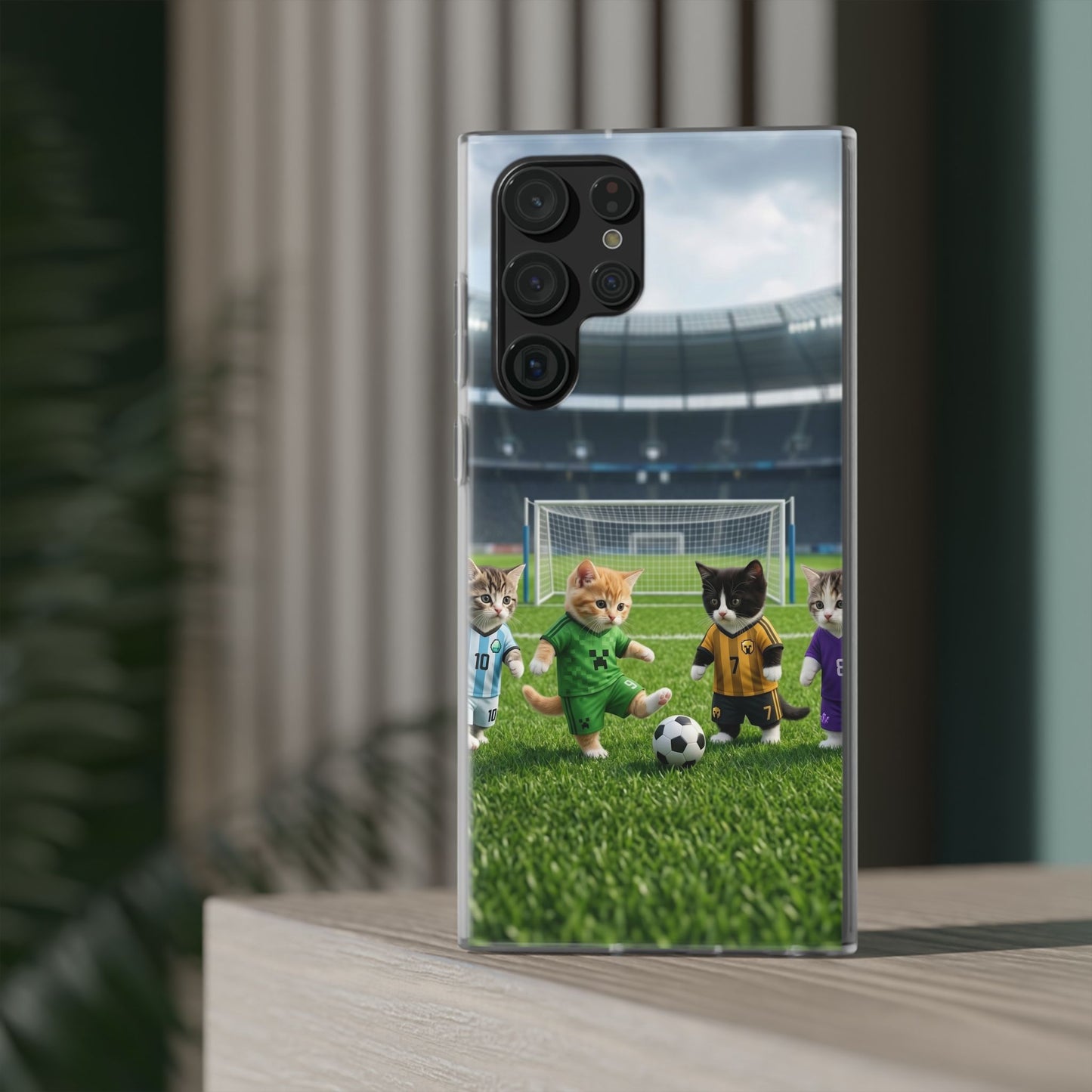 Cute Soccer Cats Phone Case — Kawaii Football Kit iPhone Cover