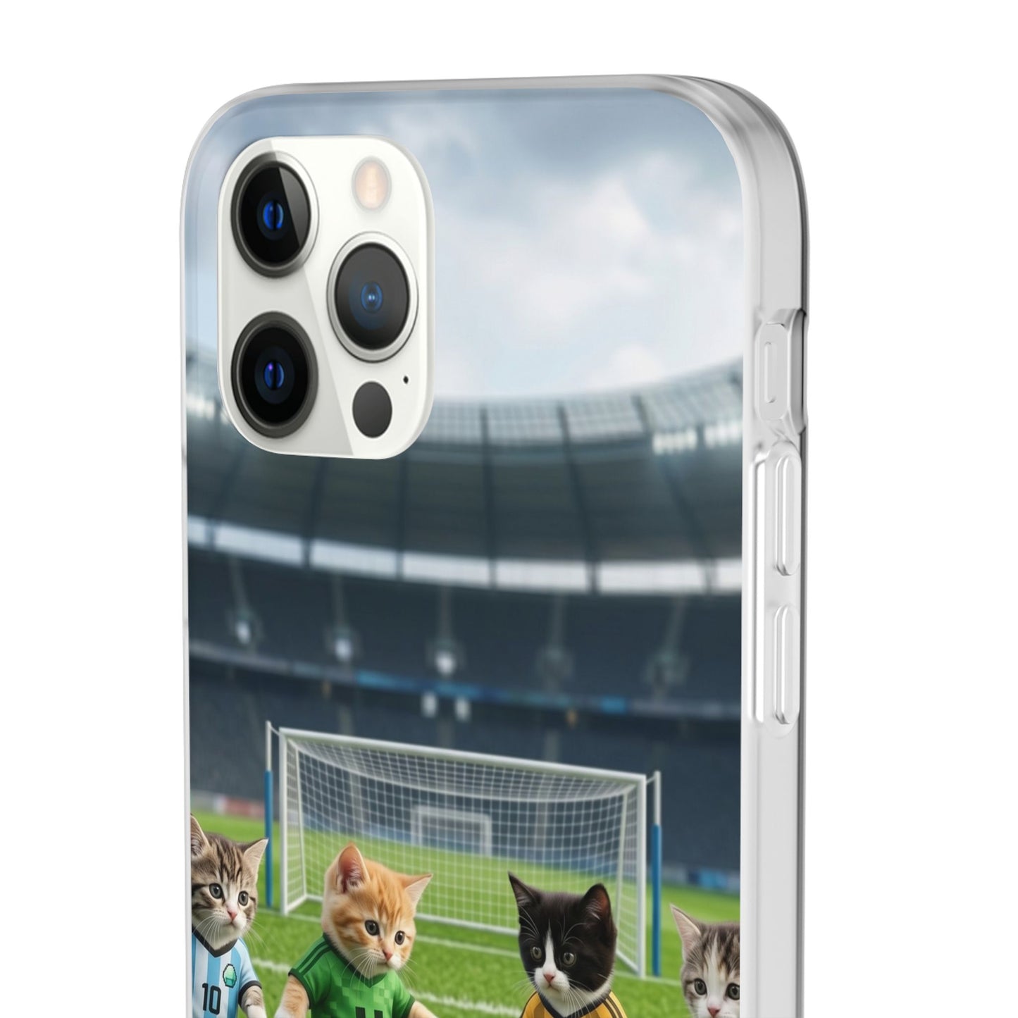 Cute Soccer Cats Phone Case — Kawaii Football Kit iPhone Cover